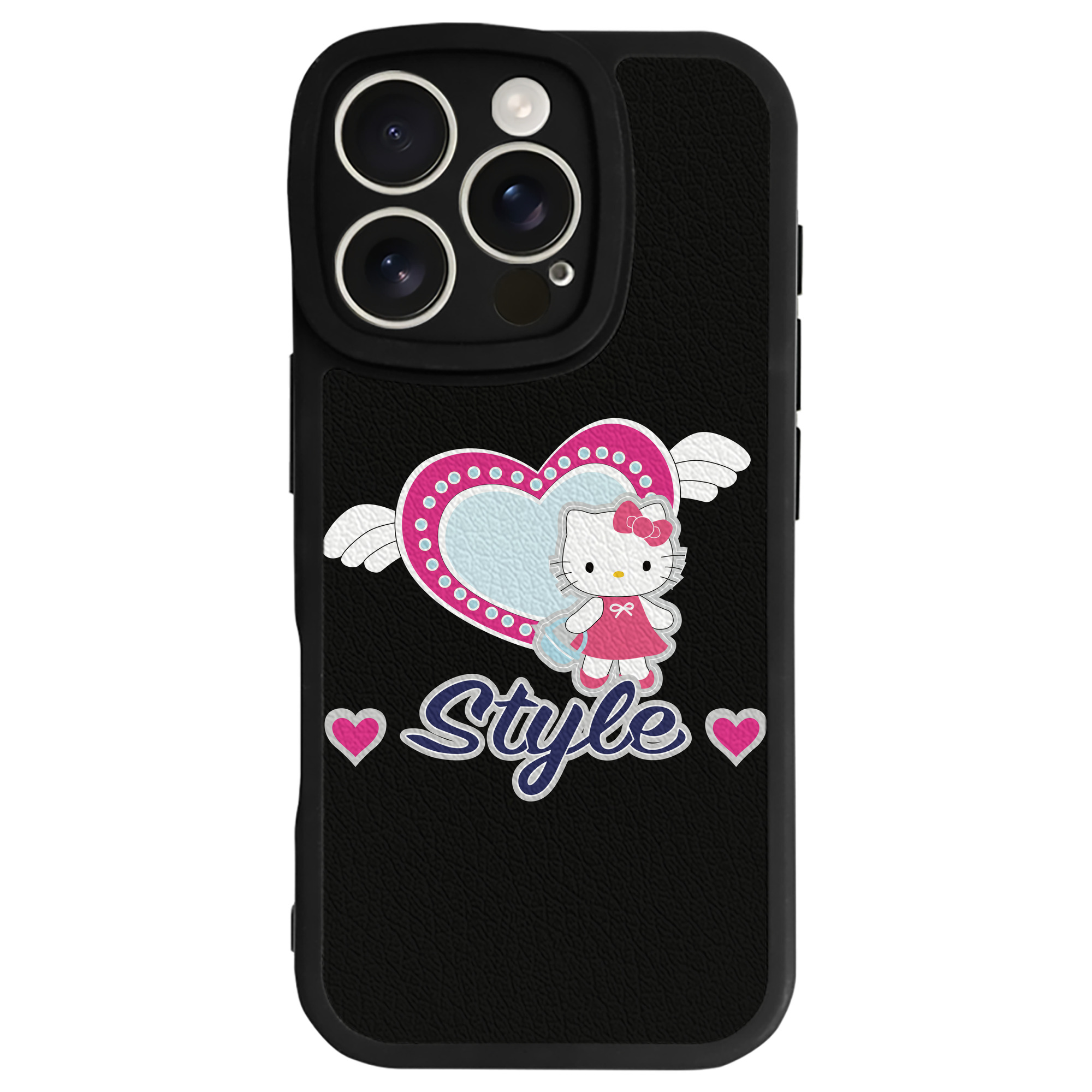 （画像用） Hello Kitty ハローキティ 【iPhone 16シリーズ対応】シリコンスマホケース（レザー調） 材質：シリコン